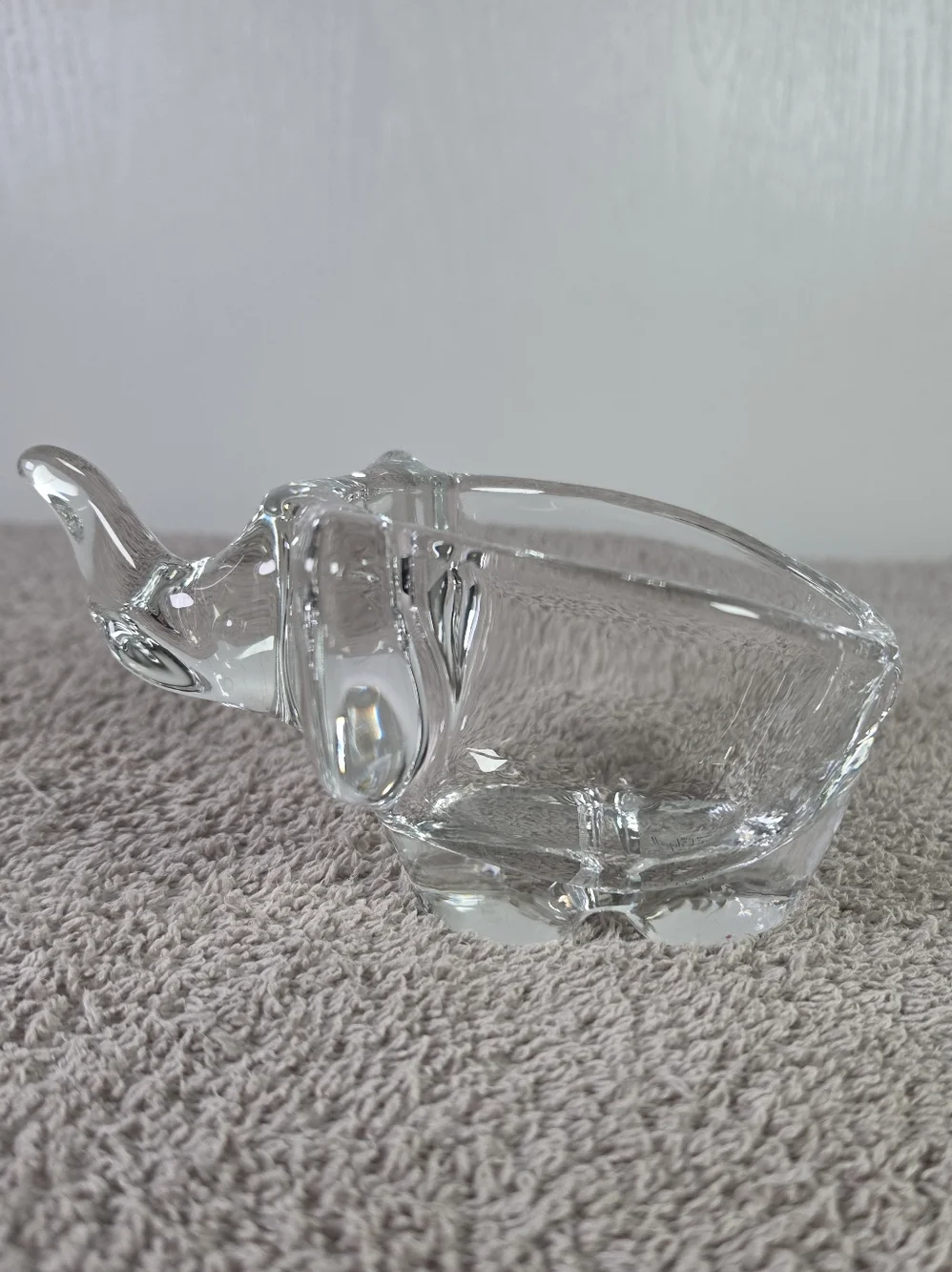 Clear Glass Elephant Decorative Dish - Or Trinket Holder